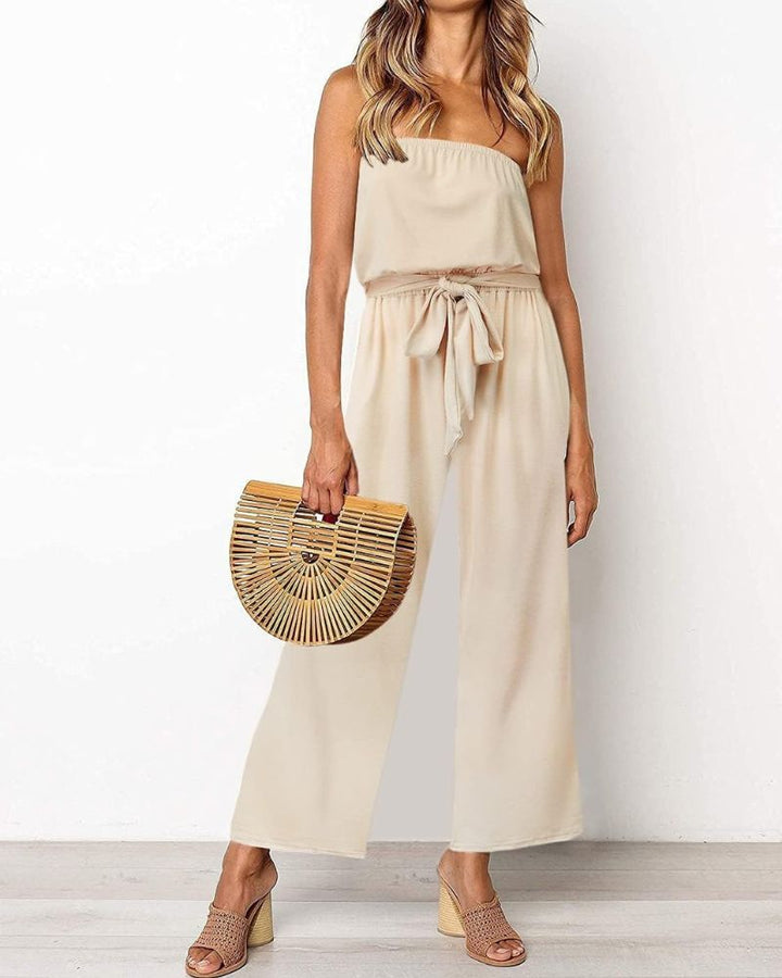 ZESICA - CASUAL OFF SHOULDER JUMPSUIT