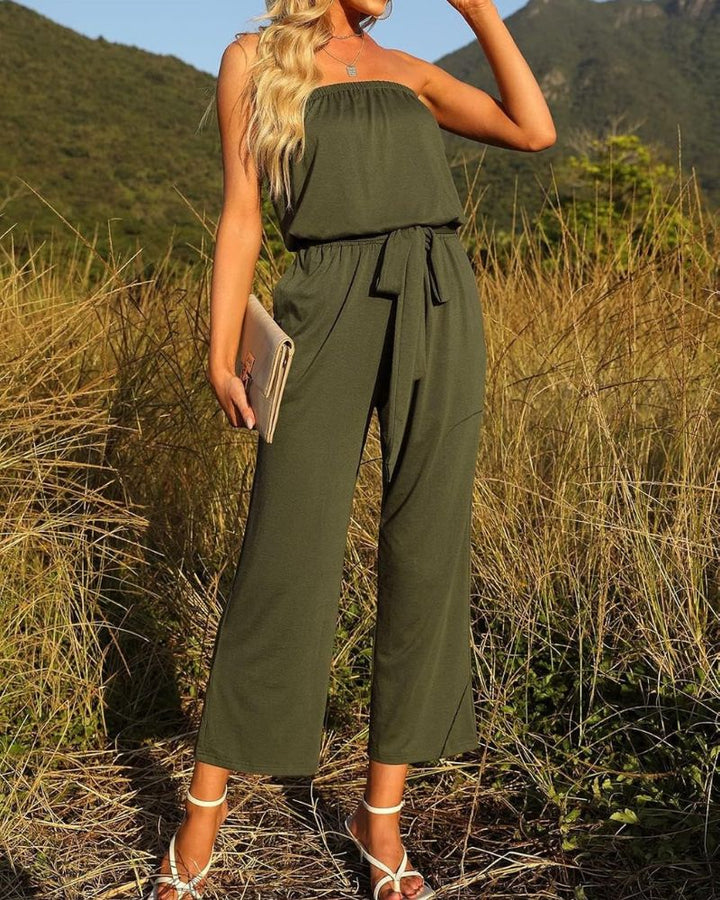 ZESICA - CASUAL OFF SHOULDER JUMPSUIT